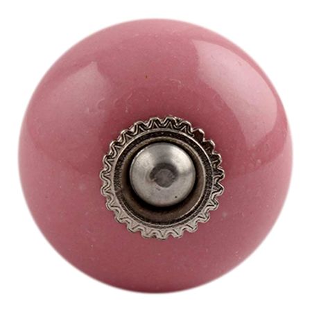 Pink Round Silver Fitting Ceramic Dresser Knob Online
